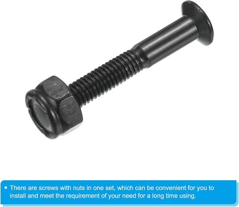 PATIKIL Skateboard Hardware Kit, 1.22" Mounting Screws Bolts Nuts Set for Longboard Cruiser, Black in Saudi Arabia