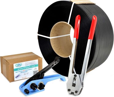 IDL Packaging Industrial 1/2" x 7200' طقم ربط من مادة البولي بروبيلين (PP)، قوة كسر 600 رطل - حل تغليف كامل من البوليستر - ما يكفي من الربط والأختام لـ 1000 استخدام قبل in Saudi Arabia