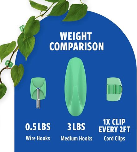 Command Mixed Hooks Pack, 9 Lavender Hooks, 13 strips (2 medium designer hooks, 4 medium indoor strips; 3 small wire hooks, 4 small indoor strips; 4 clear round cord clips, 5 small clear strips) in Saudi Arabia