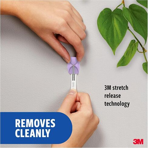 Command Mixed Hooks Pack, 9 Lavender Hooks, 13 strips (2 medium designer hooks, 4 medium indoor strips; 3 small wire hooks, 4 small indoor strips; 4 clear round cord clips, 5 small clear strips) in Saudi Arabia