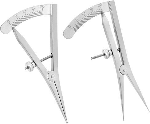 QWORK 3.5" Adjustable Marking Gauge Mini Edge Press, Professional Carpenter Pencil Compass, Precision Spring Dividers Calipers Compass Measuring, Pitch Gauge DIY Leather Craft Tool in Saudi Arabia