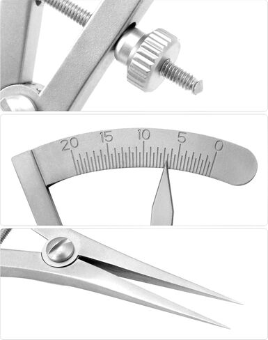 QWORK 3.5" Adjustable Marking Gauge Mini Edge Press, Professional Carpenter Pencil Compass, Precision Spring Dividers Calipers Compass Measuring, Pitch Gauge DIY Leather Craft Tool in Saudi Arabia