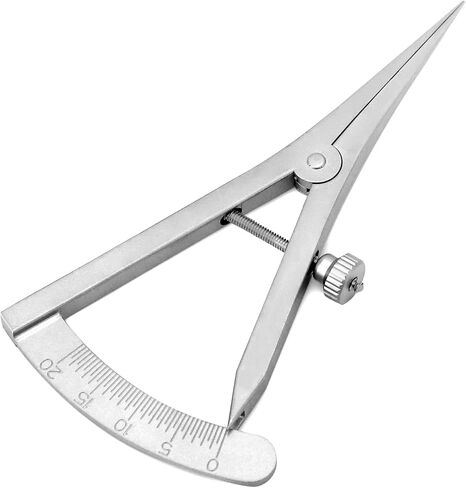 QWORK 3.5" Adjustable Marking Gauge Mini Edge Press, Professional Carpenter Pencil Compass, Precision Spring Dividers Calipers Compass Measuring, Pitch Gauge DIY Leather Craft Tool in Saudi Arabia