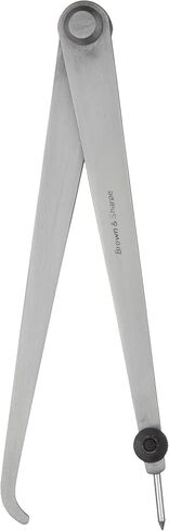 TESA Brown & Sharpe 599-836-6 فرجار مفصل خنثى، من الفولاذ المقاوم للصدأ، ساق مسطحة، نطاق 0-6 بوصة in Kuwait