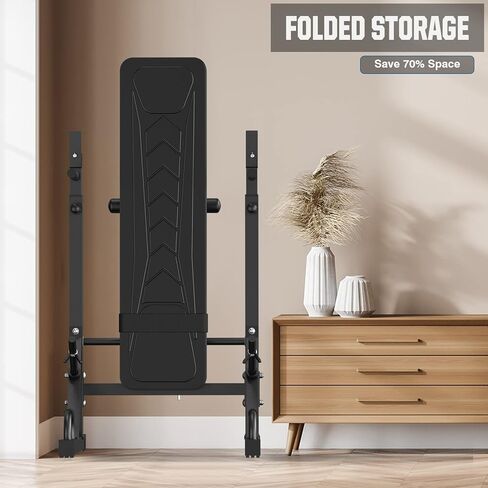 مقعد رفع الأثقال مع حامل، مقعد تمرين قابل للتعديل مع حامل أثقال، حامل حامل ضغط مقعد قابل للطي، متعدد الوظائف لتدريب القوة في صالة الألعاب الرياضية المنزلية in Kuwait