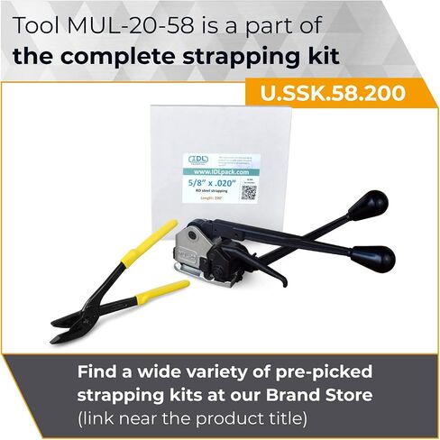 IDL PACKAGING Teknika MUL-20 Heavy Duty Sealless Combination Tool for High Tensile Steel Strapping, Adjustable for 3/4" and 5/8" Strap Width in Saudi Arabia