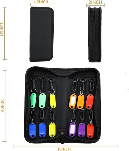 Key Organizer Case,Waterproof Key Binder With 8 Key Hooks and Tags,Portable Key Storage Book for Rental Management Real Estate Sales Hotel Executives and Car Service in Saudi Arabia