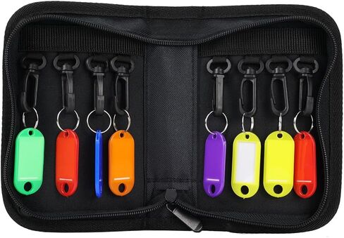 Key Organizer Case,Waterproof Key Binder With 8 Key Hooks and Tags,Portable Key Storage Book for Rental Management Real Estate Sales Hotel Executives and Car Service in Saudi Arabia