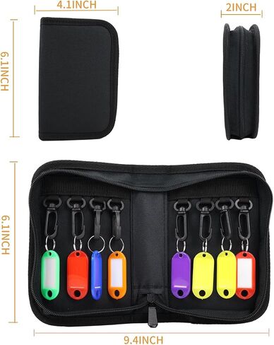 Key Organizer Case,Waterproof Key Binder With 8 Key Hooks and Tags,Portable Key Storage Book for Rental Management Real Estate Sales Hotel Executives and Car Service in Saudi Arabia