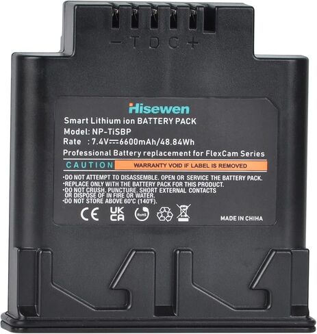 بطارية بديلة Hisewen TiSBP لأجهزة التصوير الحراري Fluke FlexCam وبطارية قابلة لإعادة الشحن 6600 مللي أمبير في الساعة متوافقة مع FLUKE Ti40 Ti45 Ti50 Ti55 TiR2 TiR3 in Kuwait