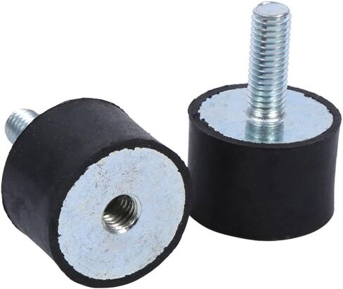 Rubber Mounts Shock Absorber, Rubber Generator Isolator Mounts Anti Vibration Cylindrical Isolation Silentblock with Stud for Compressors Garage Pump Motor Diesel Engines Car Boat Bobbins(M6) in Saudi Arabia