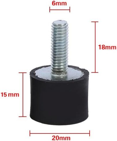 Rubber Mounts Shock Absorber, Rubber Generator Isolator Mounts Anti Vibration Cylindrical Isolation Silentblock with Stud for Compressors Garage Pump Motor Diesel Engines Car Boat Bobbins(M6) in Saudi Arabia