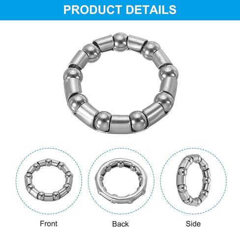 PATIKIL Bike Ball Crank Bearing 45mm x 9 Balls, 4 Pack Stainless Steel Bicycle Bearings Replacement Bike Parts Repair Accessories for Bike Front Rear, Silver in Saudi Arabia