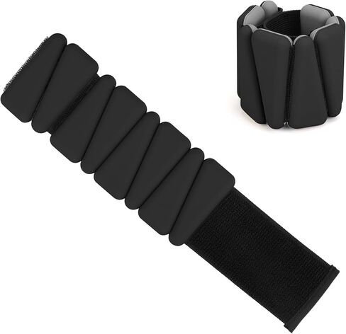 Beyoung Wrist and Ankle Weights for Women Men, Adjustable Workout Weights Set of 2 (1lb Each), Silicone Wrist Perfect for Gym, Yoga, Hiking, Aerobics, Movement in Saudi Arabia