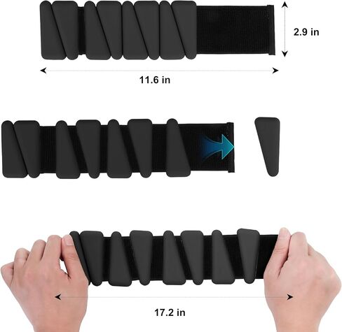 Beyoung Wrist and Ankle Weights for Women Men, Adjustable Workout Weights Set of 2 (1lb Each), Silicone Wrist Perfect for Gym, Yoga, Hiking, Aerobics, Movement in Saudi Arabia