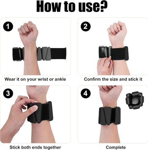 Beyoung Wrist and Ankle Weights for Women Men, Adjustable Workout Weights Set of 2 (1lb Each), Silicone Wrist Perfect for Gym, Yoga, Hiking, Aerobics, Movement in Saudi Arabia
