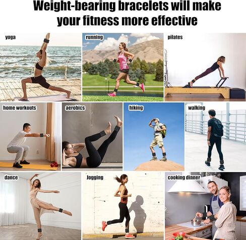 Beyoung Wrist and Ankle Weights for Women Men, Adjustable Workout Weights Set of 2 (1lb Each), Silicone Wrist Perfect for Gym, Yoga, Hiking, Aerobics, Movement in Saudi Arabia