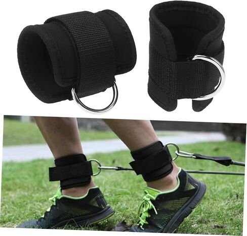 toddmomy 2pcs الدمبل حزام الكاحل دعم الكاحل للرجال الأساور للرجال المعصم الأوزان كابل آلة اللياقة البدنية حبل مرن مجموعة معدات الحماية الأسود ملكة جمال مجعد التفاف الشريط in Saudi Arabia