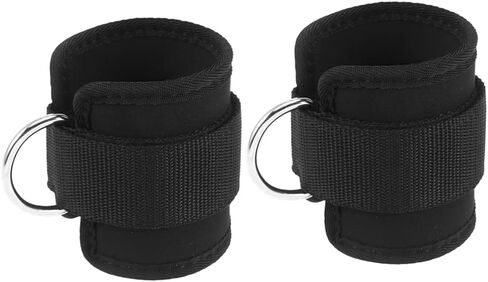 toddmomy 2pcs الدمبل حزام الكاحل دعم الكاحل للرجال الأساور للرجال المعصم الأوزان كابل آلة اللياقة البدنية حبل مرن مجموعة معدات الحماية الأسود ملكة جمال مجعد التفاف الشريط in Saudi Arabia