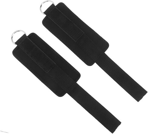 toddmomy 2pcs الدمبل حزام الكاحل دعم الكاحل للرجال الأساور للرجال المعصم الأوزان كابل آلة اللياقة البدنية حبل مرن مجموعة معدات الحماية الأسود ملكة جمال مجعد التفاف الشريط in Saudi Arabia