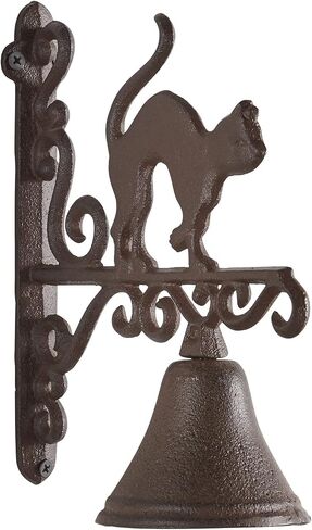 47th & Main Cast Iron Wall Mounted Hanging Bell, 19.69" L x 8.66" W x 10.24" H, Cat in Saudi Arabia
