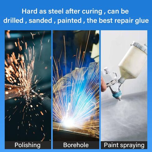 Metal Epoxy Glue 50ml, 2 Part Heavy Duty Cold Weld Epoxy Glue for All Uses,Bonding Metal,Plastic,Ceramics,Filler for Automotive Marine Repairs.High-Temperature Resistant Heavy Duty ab Glue. (1) in Saudi Arabia
