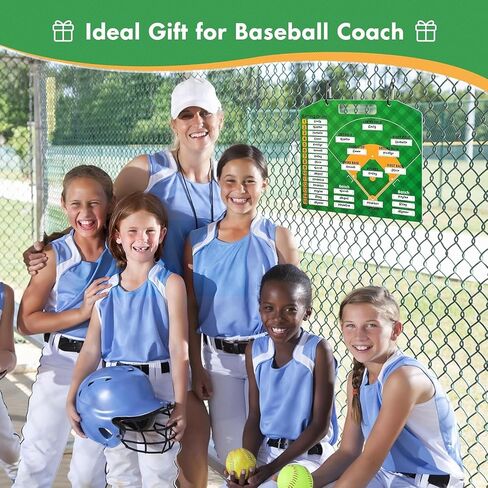 Magnetic Baseball Coach Board,Dry Erase Baseball Lineup Board for Dugout,Baseball Coaching Tactical Clipboard with 40 Lineup Cards and Marker,Tactical Baseball Coaching Board Accessories in Saudi Arabia