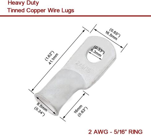 25pcs 4/0 AWG-3/8(M10) Battery Lugs,Ring Terminals,Terminal Connectors,Heavy Duty Cable Lugs,Battery Cable Ends in Saudi Arabia