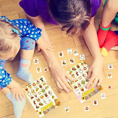 Fall Bingo Game for Kids 24 Players Happy Harvest Thanksgiving Party Game Supply in Saudi Arabia