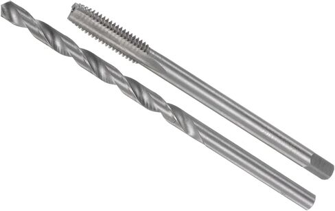 Tap and Drill Bit Set, M8 x 1.25 Thread 150mm Length Tap 8mm Drill Diameter, Metric Extra Long Machine Screw Tap & Twist Drill Kit - (Applications: for Threading Tapping), 1-Set in Saudi Arabia