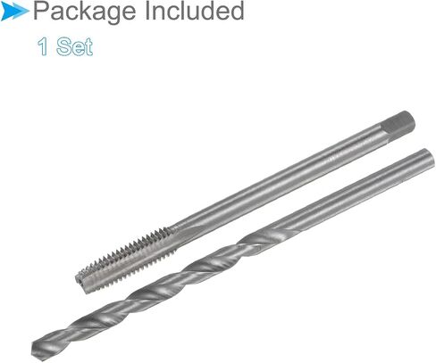 Tap and Drill Bit Set, M8 x 1.25 Thread 150mm Length Tap 8mm Drill Diameter, Metric Extra Long Machine Screw Tap & Twist Drill Kit - (Applications: for Threading Tapping), 1-Set in Saudi Arabia