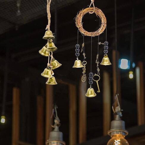 MrMrKura 2PCS Witch Bells for Door Knob for Protection, Witchy Home Decoration Protection Door Hangers Witchcraft Decor Wicca Altar Supplies Clear Negative Energy (Classic Shape) in Saudi Arabia