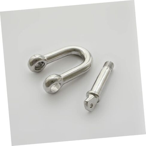 Sosoport 2pcs 304 Rugged Off Road Shackles Stainless Steel Anchor Shackle Lifting Sailing Bracelet Anchor Chain d Shackle Stainless d Ring Shackle Ring Hook Carabiner Screw Heavy Rigging in Saudi Arabia