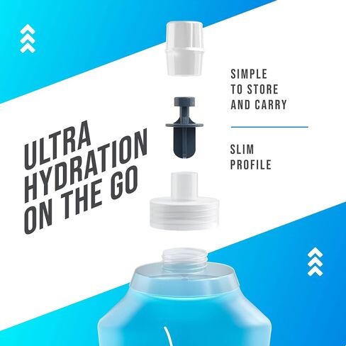 Running Water Bottle Hand Held- Flexible Running Bottle| Collapses As You Drink, Soft Flask Running Bottles, Handheld Water Bottles for Runners Water Bottle, Soft Water Bottles (5oz-Twin) in Saudi Arabia