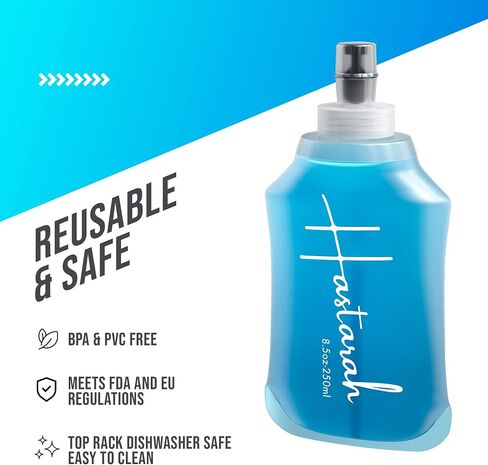 Running Water Bottle Hand Held- Flexible Running Bottle| Collapses As You Drink, Soft Flask Running Bottles, Handheld Water Bottles for Runners Water Bottle, Soft Water Bottles (5oz-Twin) in Saudi Arabia