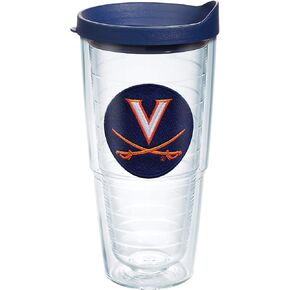 Tervis Made in USA Double Walled University of Virginia Cavaliers Insulated Tumbler Cup Keeps Drinks Cold & Hot, 16oz, Primary Logo