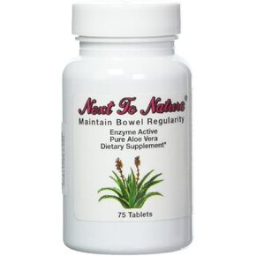 Tablets: Herbal Aid to Regularity, Pure Aloe Vera Dietary Supplement, 75 Tablets