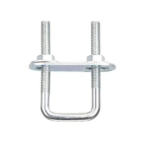 M8x50x80mm(ThreadxWxL) Square U Bolt - 4Pack - Good for Trailer Pipe Replacement Parts - Carbon Steel U Shape Bolts