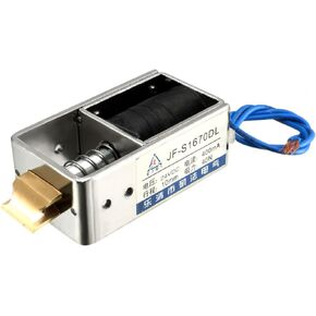 uxcell DC 24V 40N 10mm Pull Type Open Frame Solenoid Electromagnet Linear Motion JF-S1670DL