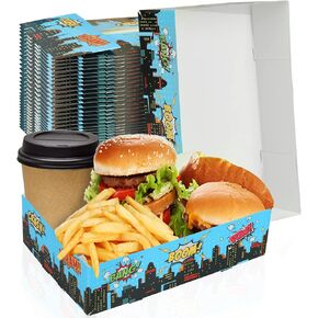 60 Pcs Movie Night Snack Trays 4 Corner Food Boxes Movie Night Party Supplies Paper Food Trays Cinema Party Favors Disposable Food Holders for Popcorn Nacho Theater Snack in Saudi Arabia