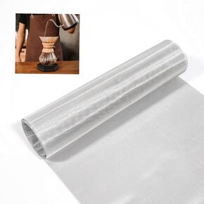 120 mesh screen, 304 stainless steel mesh screen, fine mesh steel woven mesh, easy to cut, used for sturdy metal mesh in filter screens, filter fabrics, and DIY projects (30CMX100CM)