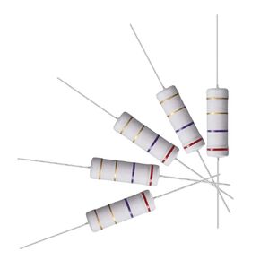 uxcell 10Pcs 2.7 Ohm Resistor, 5W 5% Tolerance Metal Oxide Film Resistors, Lead, Flame Proof for DIY Electronic Projects and Experiments