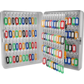 Barska Numbered Hooks and Tags Position Cabinet Lock Box, 160 Keys, Grey