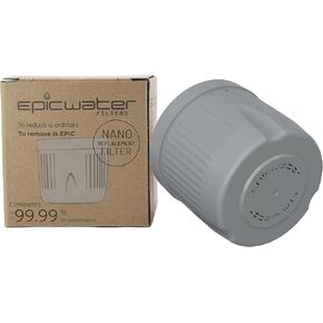 Epic Water Filters REPLACEMENT FILTER for Epic Nano Water Filter Pitcher or Dispenser. Nanofiltration Removes Bacteria, Virus, Cyst, Lead, Chromium 6, PFOS, PFOA, Heavy Metals, Pesticides,