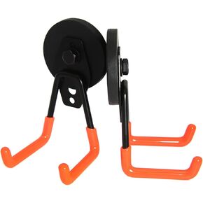 Strong Magnetic Hooks Heavy Duty - Large Garage Magnet Hooks for Hanging, with Anti-Slip Rubber Coating, Magnet Utility Hooks Racks for Metal Surface, Door, Cruise Cabins (66mm, 21lbs, 2 Pack)
