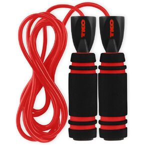 TKO Weighted Jump Rope for Adult Fitness | 2-0.5 lb Removable Weights | 9 FT Long for Cardio Exercise Workouts, Non-Slip Handles
