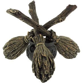 Nemesis Now B1867F6 Broomstick Crystal Ball Crystal Ball Holder 16cm Brown