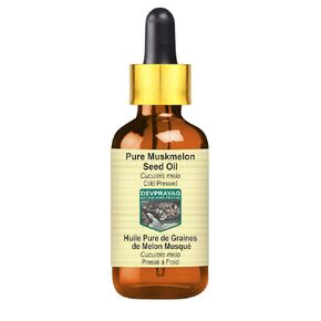 Pure Muskmelon Seed Oil (Cucumis melo) with Glass Dropper Cold Pressed 5ml (0.16 oz)