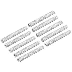 DMiotech 10 Pack M3x40mm Aluminum Knurled Spacer Standoff Round Column for RC FPV Drone DIY Parts Silver