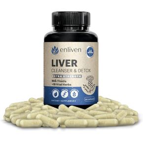 Liver Cleanse Detox & Repair Supplement | Supports Liver Health with Milk Thistle, Dandelion Artichoke | Non-GMO Fatty Liver Support - Men & Women | Made in The USA (60 Capsules)